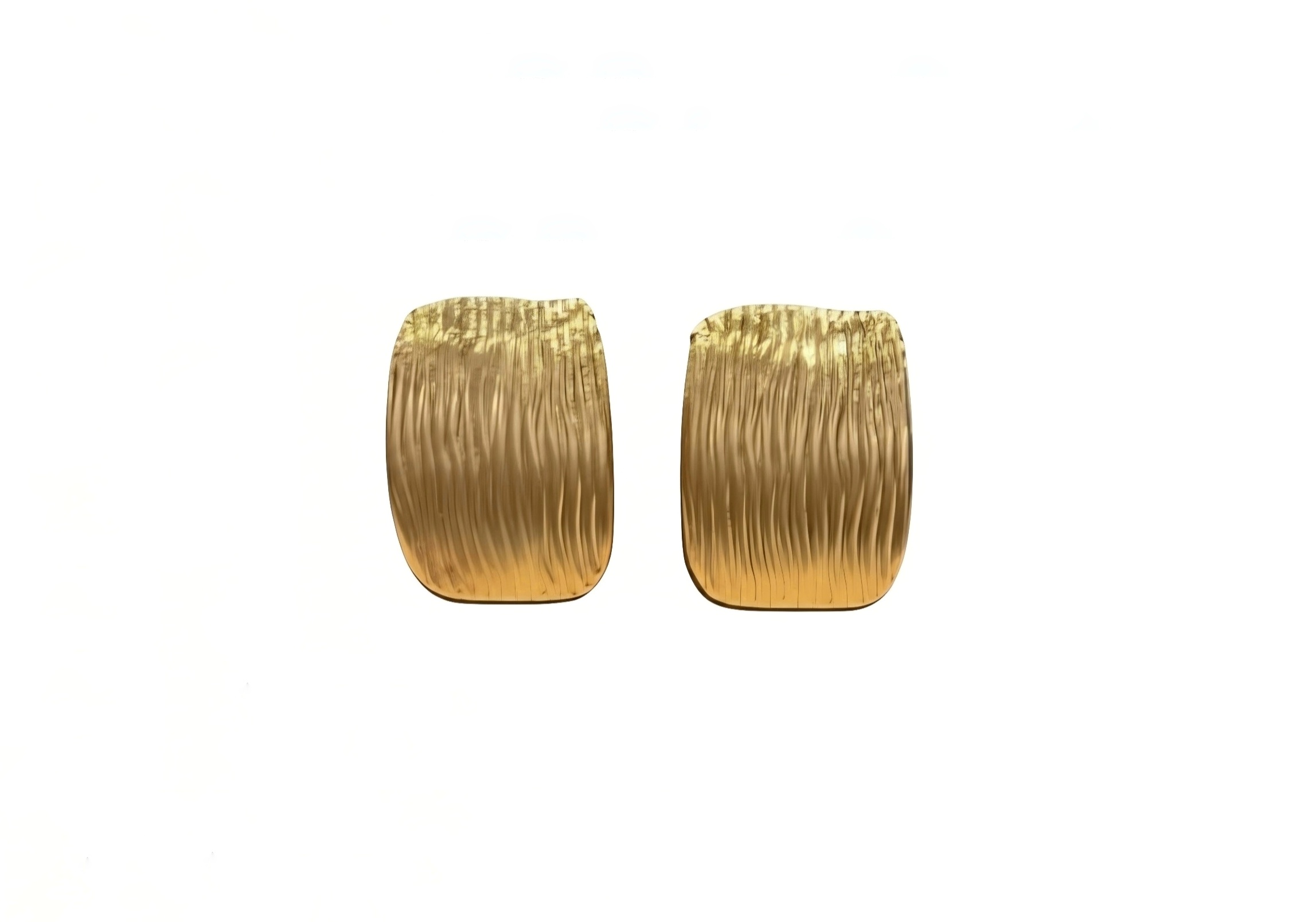 Textured Gold Ribbed Studs